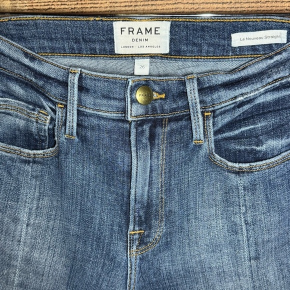 FRAME Denim Jeans Le Nouveau Straight Raw Hem Jeans in Sheffield size 26* - Picture 5 of 16